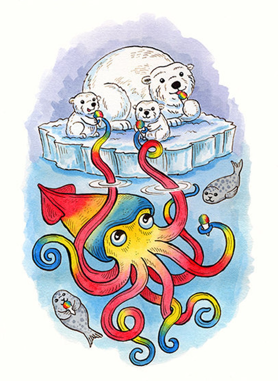ウパパ　オリジナル手描きイラスト原画 ウパパ オリジナル手描きイラスト原画 ウパパ様 専用 手描きイラスト