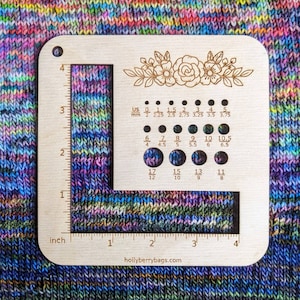 Needle Sizer 4&quot; Swatch Gauge Knitting Tool