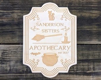 Halloween Sanderson Sisters Apothecary Sign Digital Download, SVG and other file types for Laser Cutting