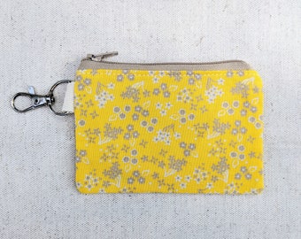 Tiny Card Pouch with Clip, Zipper Pouch to Hold Cards, Keychain Pouch, Change Purse