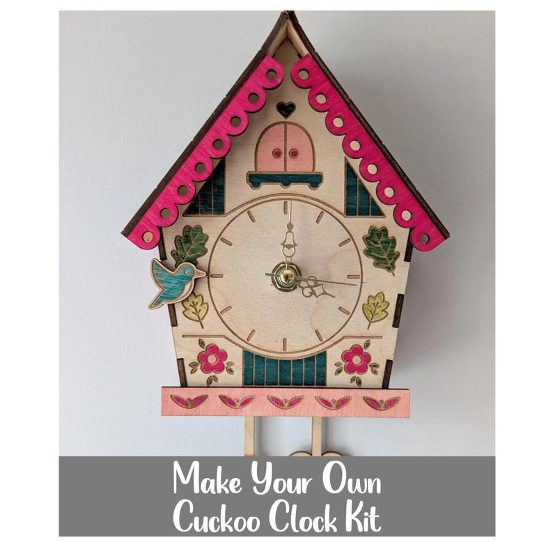 Cuckoo Clock Kit - Make Your Own DIY Wooden Wall Clock Kit image 1