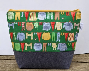 Tall Zipper Bag - Knitting Project Bag