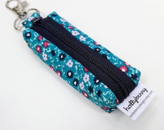 Lip Balm Pouch with Clip, Keychain Lip Balm Holder, Zipper Lip Balm Pouch, Flashdrive Holder Pouch, Lipstick Holder