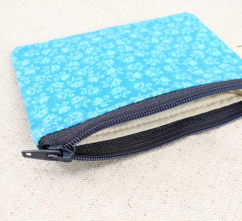 Tiny Card Pouch with Clip, Zipper Pouch to Hold Cards, Keychain Pouch, Change Purse image 5