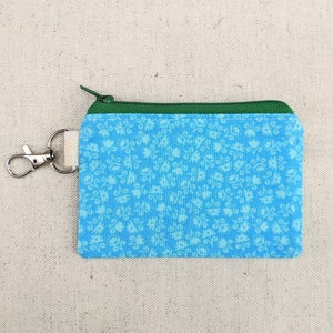 Tiny Card Pouch with Clip, Zipper Pouch to Hold Cards, Keychain Pouch, Change Purse image 3