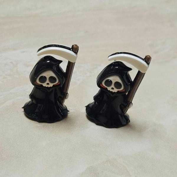 Death God, Grim Reaper Presta Valve Caps, Bike Accessories (PAIR)