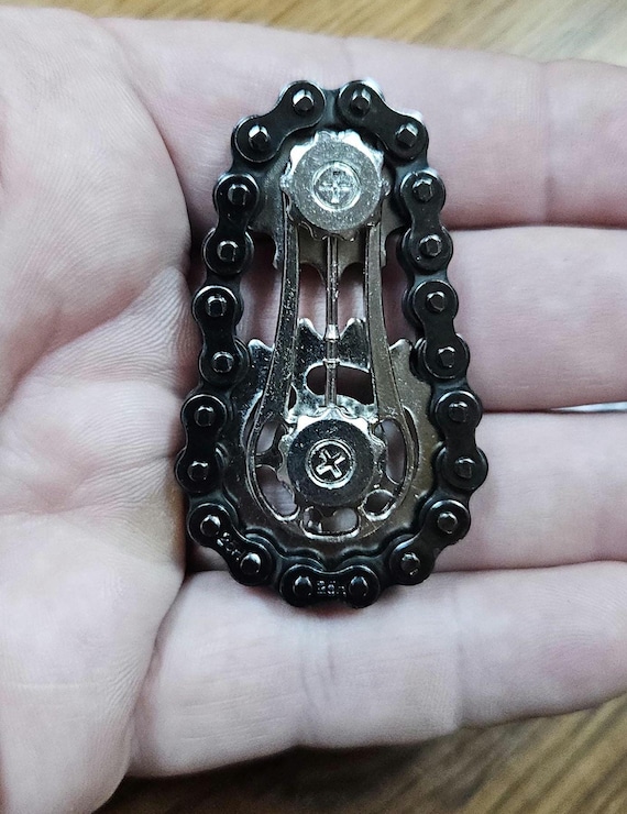 Zinc Alloy Metal Chain Fidget Spinner, bicycle enthusiast