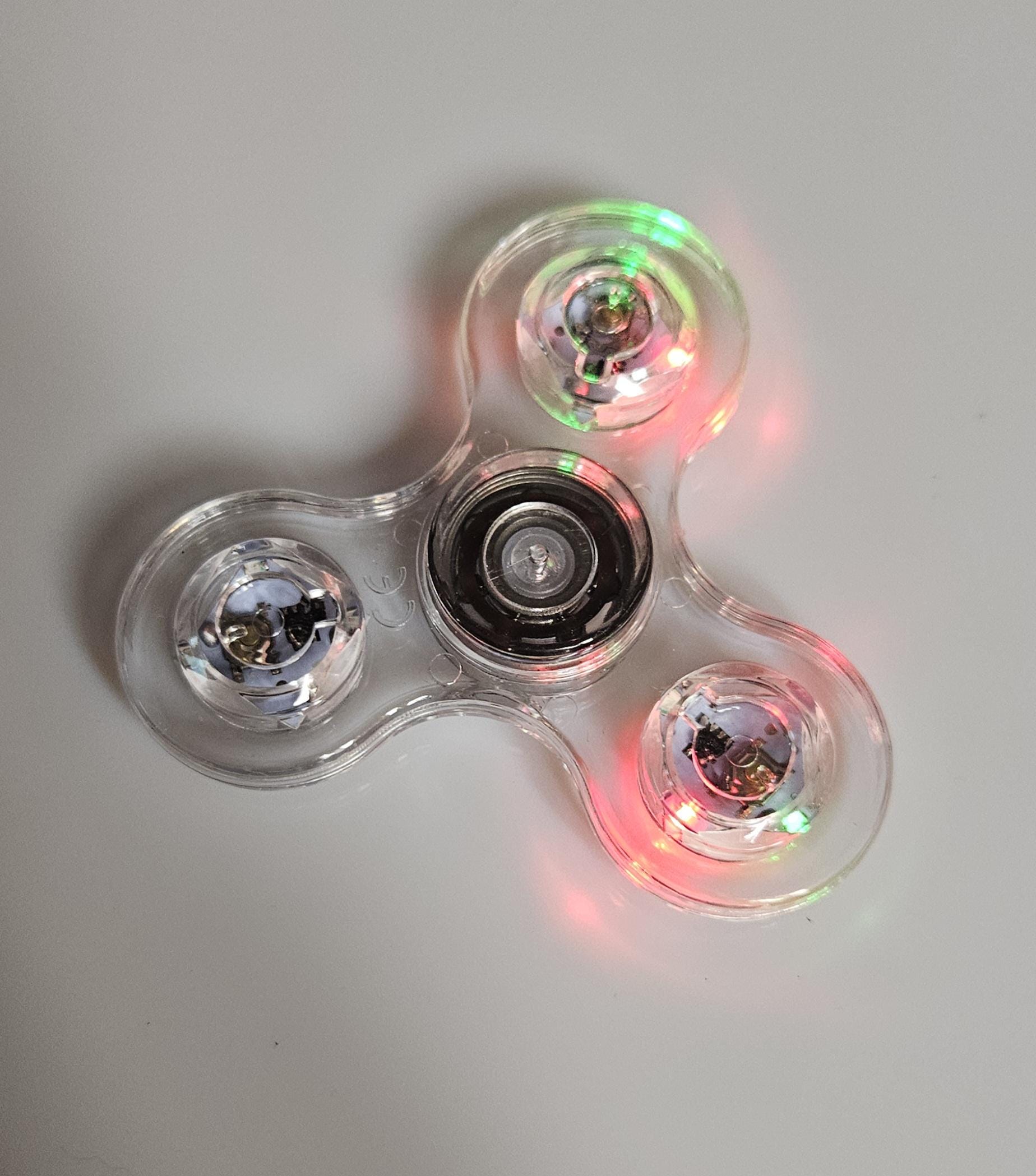 Led Fidgit Spinner Color Changing LED Fidget Spinner: Clear Gyroscope Novelty Toy - Etsy