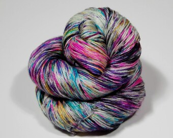 Shiny Happy- Butterfly party  - 435 yards 100 grams  50/50 superwash merino and silk