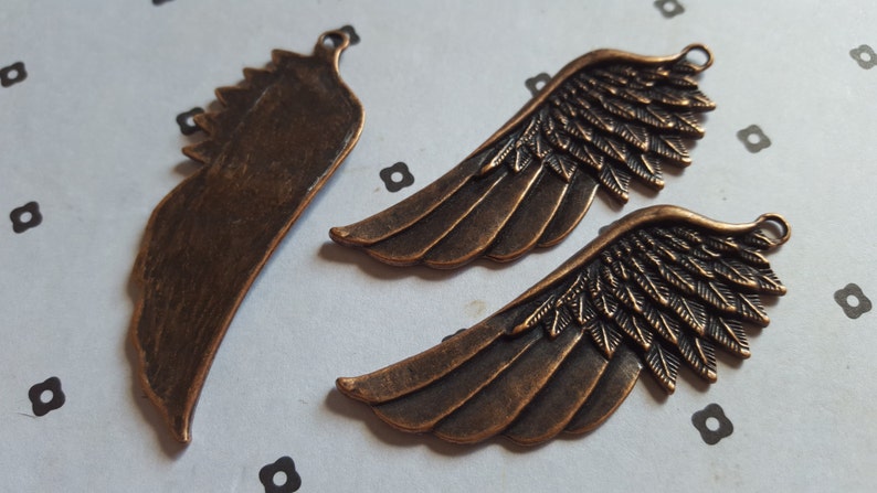 20pcs Antiqued copper Wings