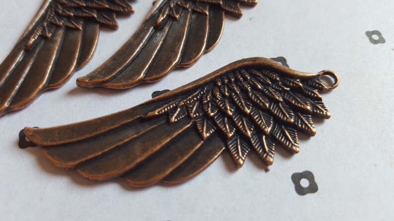 20pcs Antiqued copper Wings