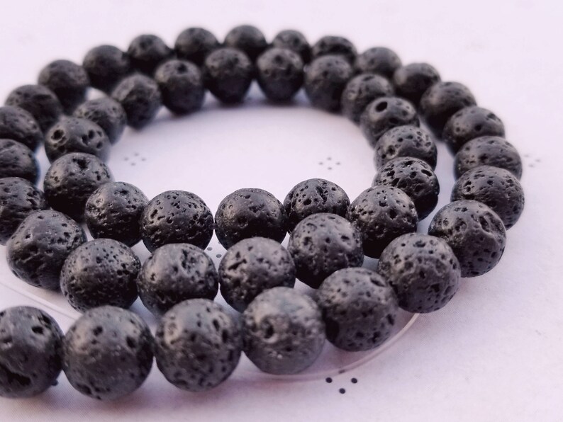 8mm Lava Beads Full Strand