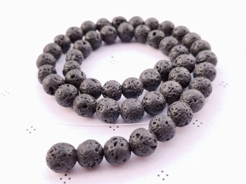 8mm Lava Beads Full Strand
