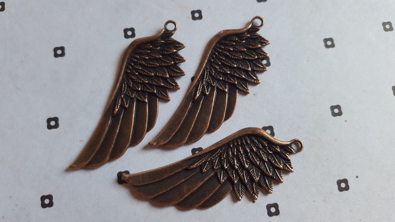 20pcs Antiqued copper Wings