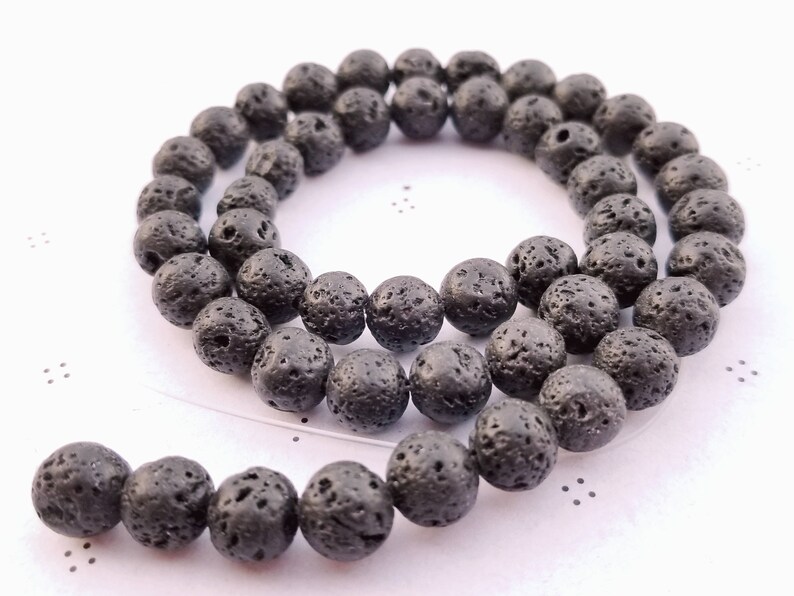 8mm Lava Beads Full Strand