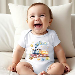 Baby Onesie Short Sleeve  / Star Train
