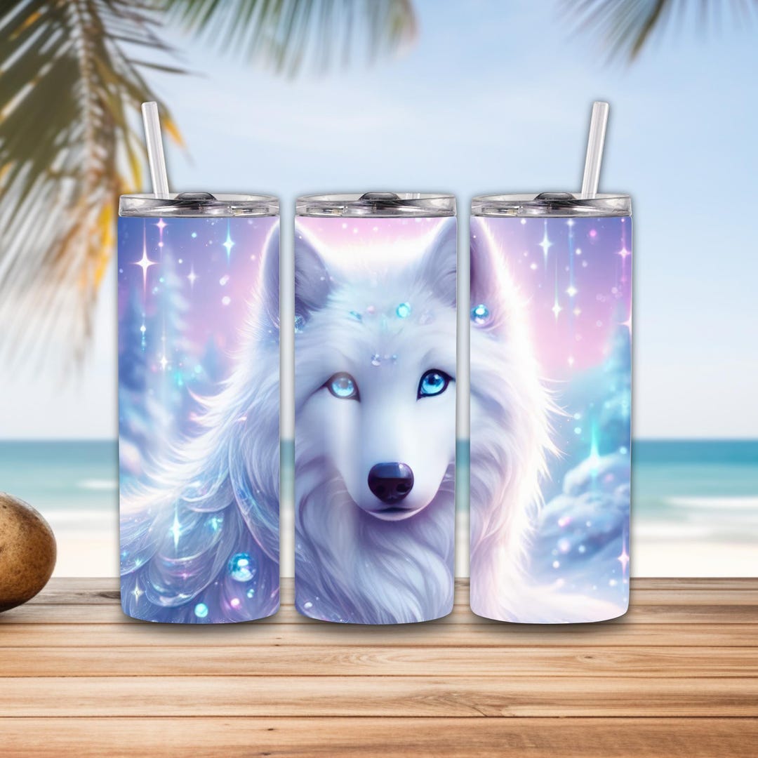 Skinny Tumbler 20 Oz / Arctic Wolf - Etsy