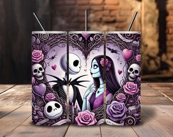 Vaso delgado de 20 oz / Halloween Love Jack