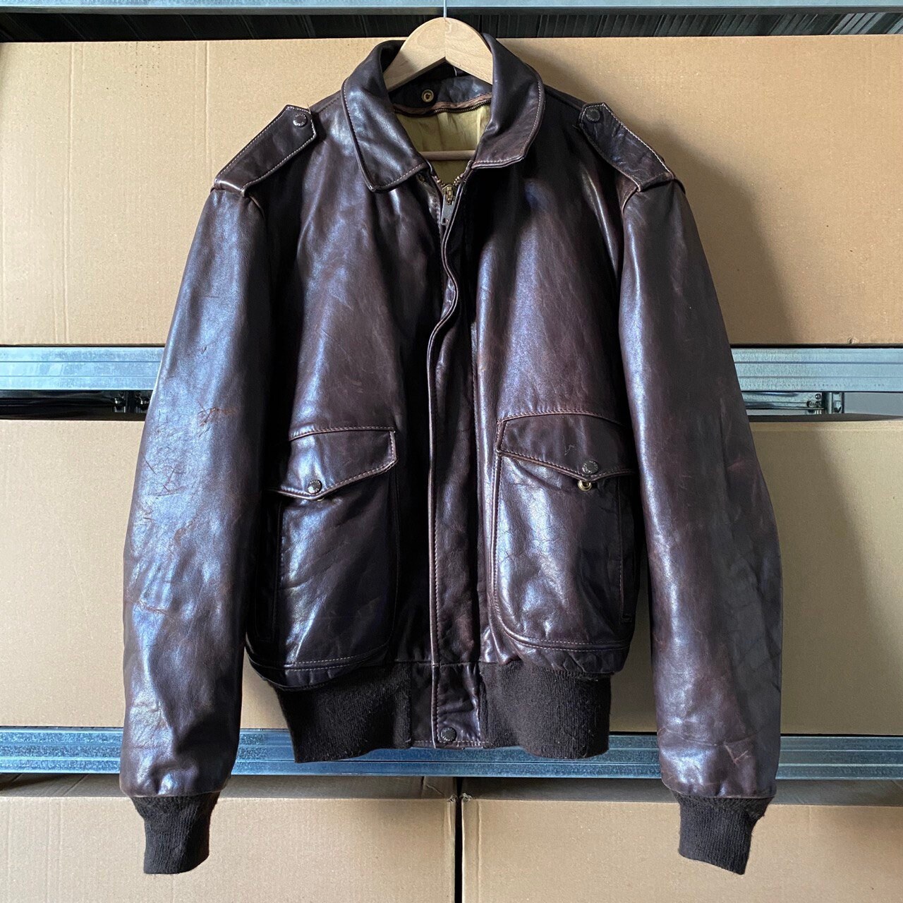 ジャケット・アウター 80s leather jacket / A-2 flight vintage 80s vintage A-2 leather flight jacket