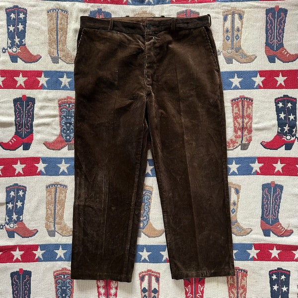 vintage corduroy brown workwear French sanfor pants