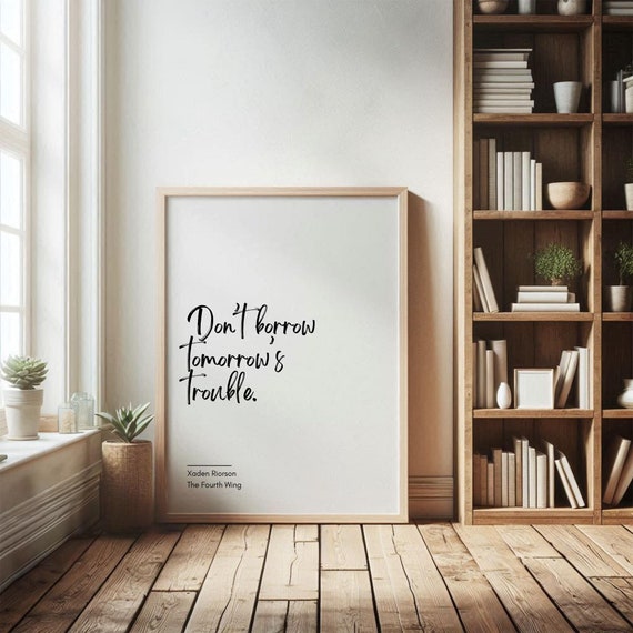 Fourth Wing Quote Print: Rebecca Yarros Romantasy Art (Digital Download)