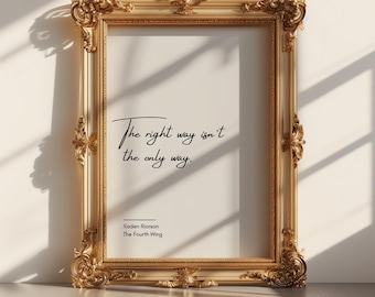 The Fourth Wing Print: Xaden Riorson Quote (Digital Download)