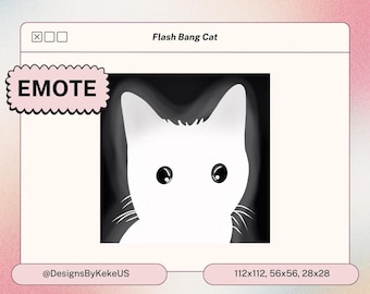 Flashbang Cat Twitch Emote | Funny Cat Meme Emotes for Twitch & Dicord
