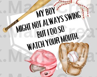 Beisebol, meu filho agora pode sempre balançar, mas eu faço design de camiseta PNG SVG