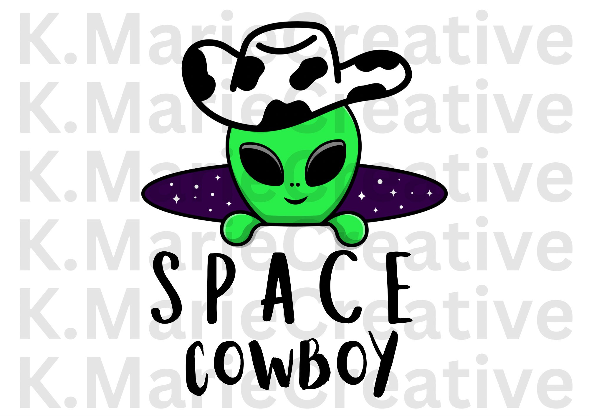 Alien Space Cowboy Png SVG T-shirt Design - Etsy
