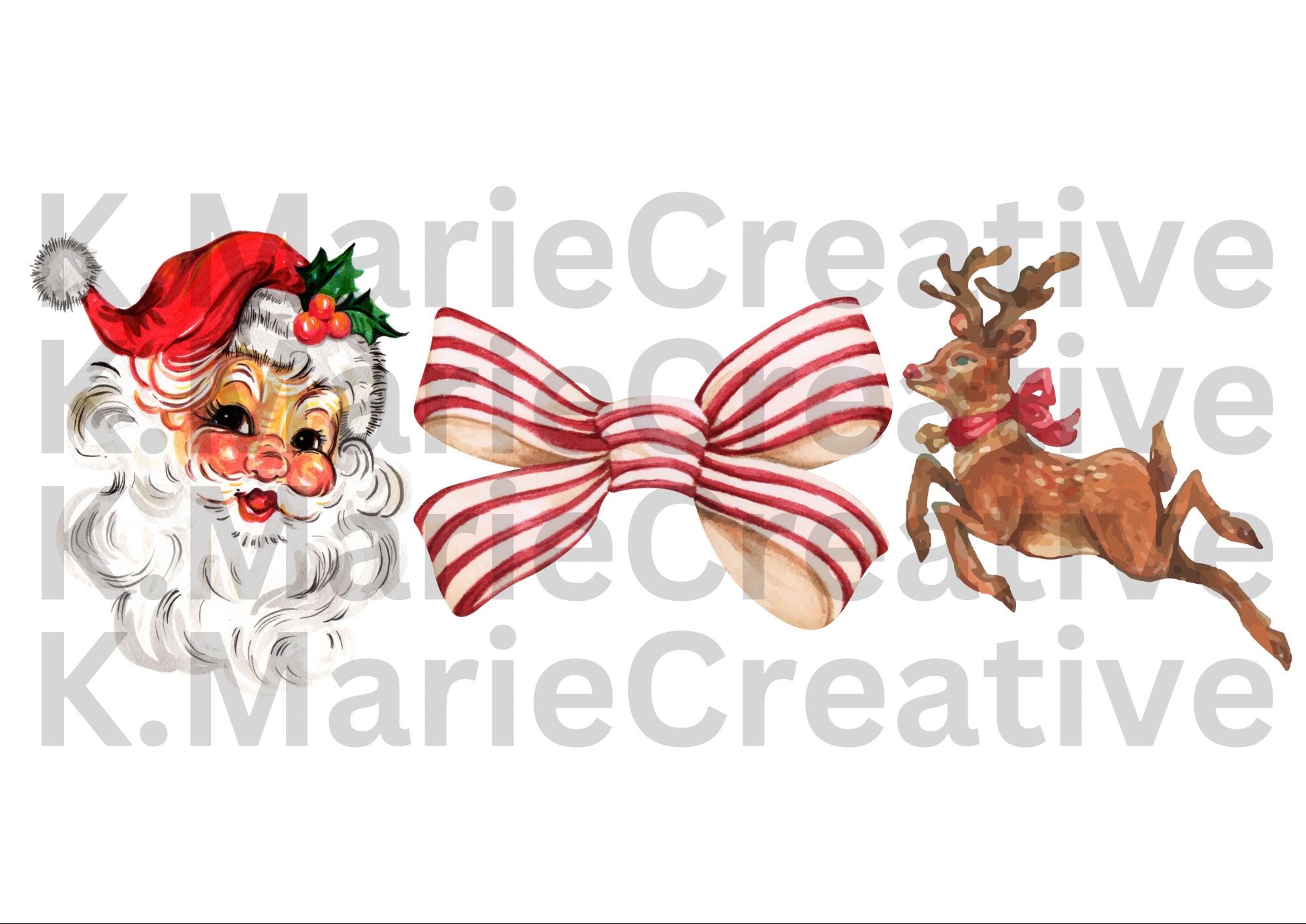 Vintage Christmas Santa reindeer png SVG t-shirt design