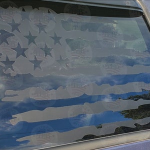 Side Window American Flag Decal