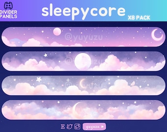 Dividers for Discord | sleepycore theme | aesthetic | cute | discord graphics | INSTANT DOWNLOAD | lofi | Discord borders | discord divider