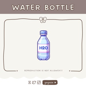 Water Bottle Emote | Channel Points | Twitch, YouTube, Discord | Cute, Kawaii, Dessert | Streamer Graphics, Token, Badges
