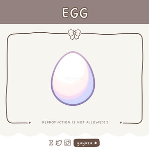 Egg | Emote | Channel Points | Twitch, YouTube, Discord | Cute, Kawaii | Streamer Graphics, Token, Badges