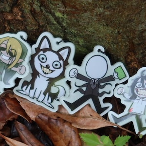 Creepypasta GLOW Jeff the Killer Ben Drowned Slenderman Smiledog GITD Acrylic Keychain Charms RETIRING