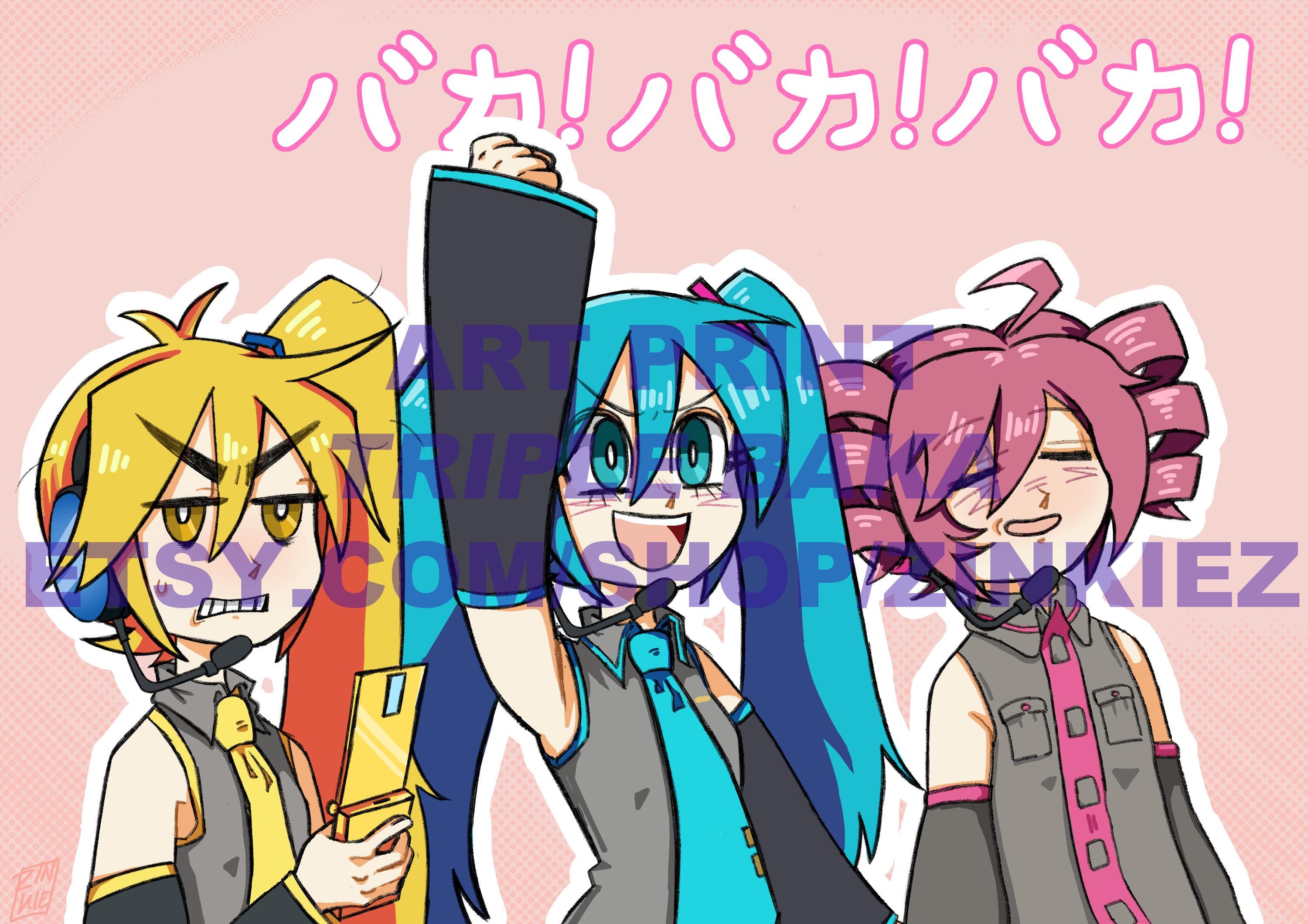 Triple Baka - Fine Art Digital Art Print - Etsy