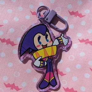 NiGHTS into Dreams Acrylic Keychain Sega Dreamcast Saturn Charm Rubberhose Stylized (Version 2)