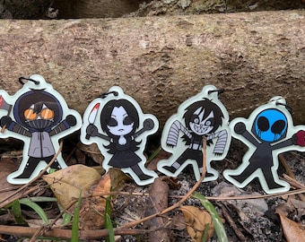 Creepypasta GLOW Eyeless Jack Ticci Toby Jane the Killer Laughing Jack GITD Acrylic Keychain Charms