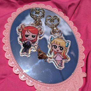 Devilish Hairdresser Angel and Devil Magnetic Acrylic Keychain