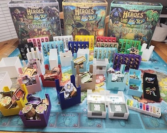 Heroes of Land, Air, and Sea Custom Insert STL Files- Holds EVERYTHING from Kickstarter- Holds all content into 2 boxes. Game Not Included.