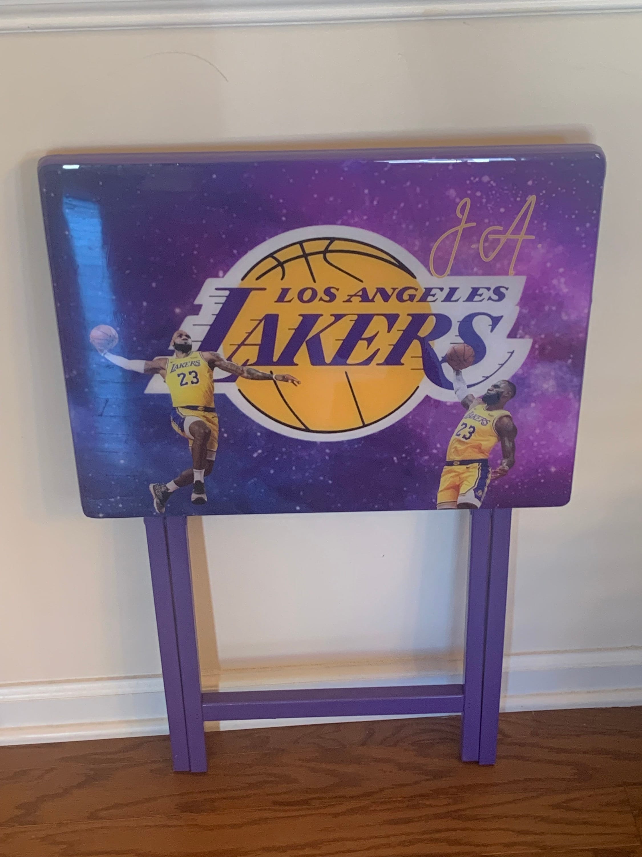 Custom tv tray table, Sports tv table, epoxy tv tray table, greek tv tray table, folding tray table, folding table