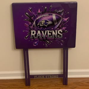 Custom tv tray table, Sports tv table, epoxy tv tray table, greek tv tray table