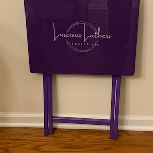 Mesa de TV personalizada, mesa de TV deportiva, mesa de TV con bandeja de epoxi, mesa de TV con bandeja griega, mesa de TV plegable, mesa plegable