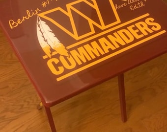 Custom tv tray table, Sports tv table, epoxy tv tray table, greek tv tray table, folding tray table, folding table