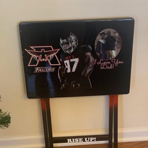 Custom tv tray table, Sports tv table, epoxy tv tray table, greek tv tray table, folding tray table, folding table