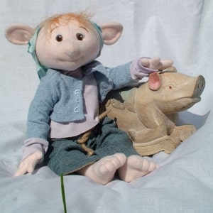 PDF Sewing pattern for Pippin Poorbelly, a child-friendly soft doll