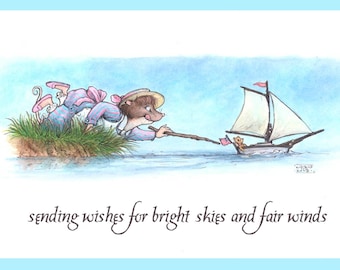 Fox Hollow Tales, Bright skies and fair winds, greeting card