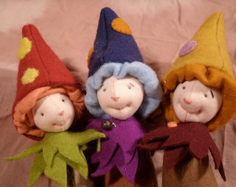 Hapenny Magick, Toadstool Hobgoblins, new sewing pattern for 2012, digital download