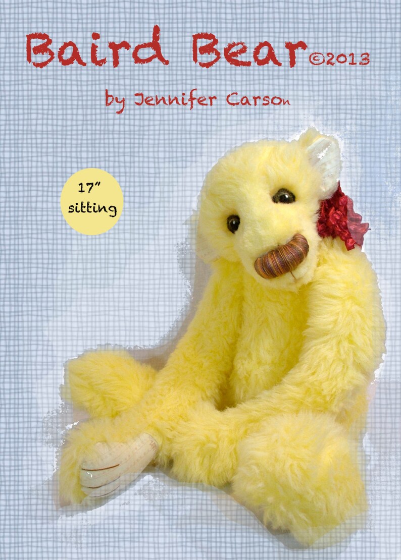 Baird Bear, a Pattern for a Music Box Bear, Digital Download Etsy