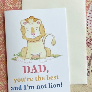 Jolie carte Lion pour la fête des pères